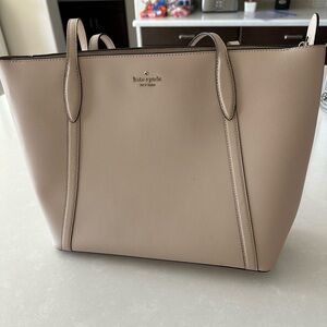 Kate Spade Cream Tote Bag Structured Leather